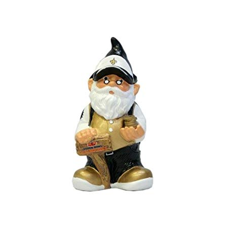 New Orleans Saints Official NFL 10 inch Garden Gnome Coin Bank by Forever Collectibles