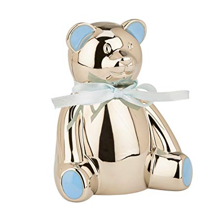 Teddy Bear Bank with Blue Accents, 4