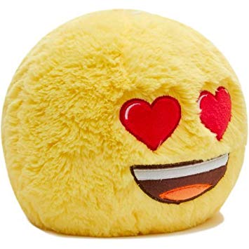 Jumbo Plush Smiley Ball Bank Heart Eyes ( Emoji Jumbo Plush Smiley Ball 