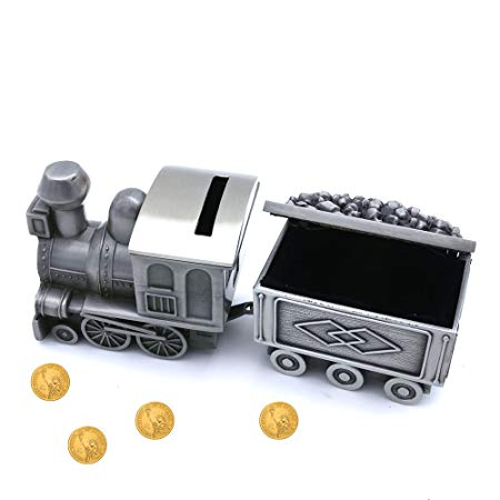 Amor Vintage Metal Train Coin Bank Creative Train Shaped Money Saving Bank Piggy Bank Jewelry Box Valentine's Day Gifts