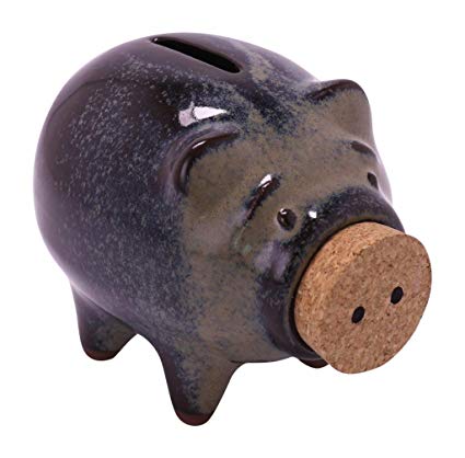 Pike Place Pigs Piglet Piggy Bank Gray
