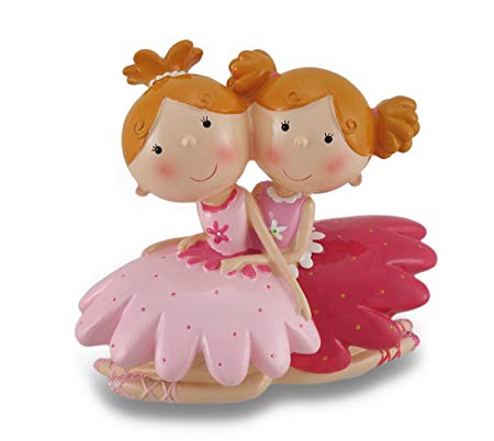 Zeckos Resin Toy Banks Best Friends Ballerina Coin Bank Statue 7 X 6 X 4 Inches Multicolored