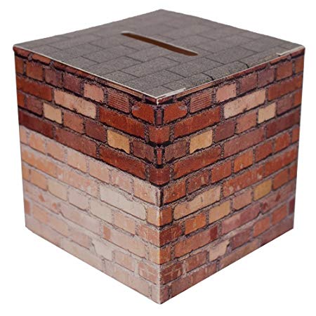 Bricks Building Fund Raising Donation Bank Box Pkg of 50