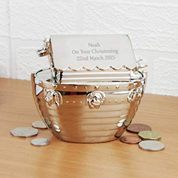 Personalized Engraved Noahs Ark Money Bank - Personalized free