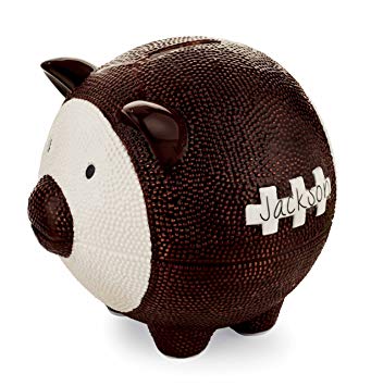 Mud Pie Personalizable Bank, Football (Discontinued by Manufacturer)