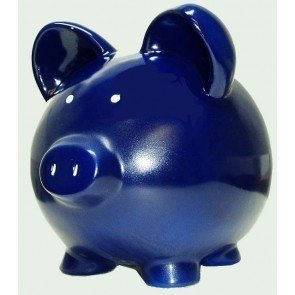 Blue Navy Ceramic Piggy Banks - Custom (13 Inch Custom)