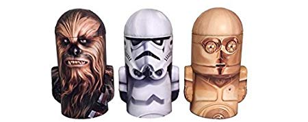 New Star Wars Head Shape Coin Bank Tin x 3 (Chewbacca, Stormtrooper, C-3PO))