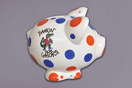 Ceramic Collegiate Piggy Bank Florida Gators by Magnolia Lane