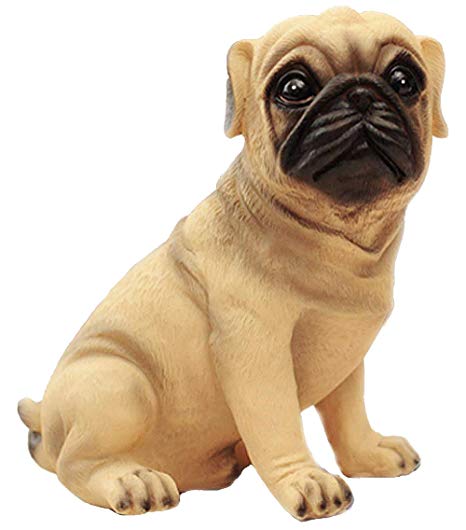 MathewArt High Emulation Resin Creative Cute Puppy Pug Dog Piggy Bank Coin Box, the