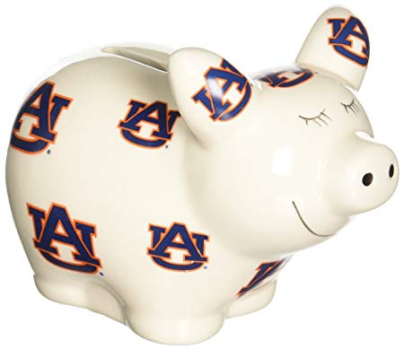 NCAA Auburn Tigers Piggy Bank with All Over Logo
