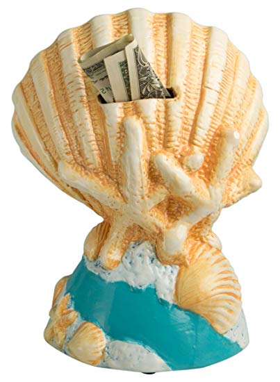 Fashioncraft 12062 Beach Shell Savings Bank From Gifts by