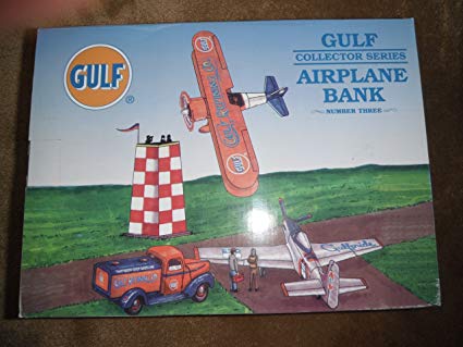 Gulf Collector Series Die Cast Airplane Bank