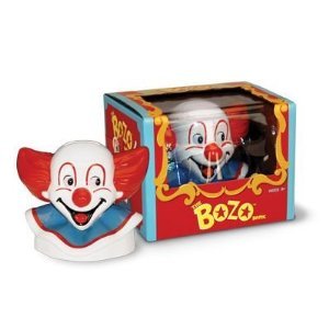 Warm Fuzzy Toys Bozo The Clown Ceramic Bank Novelty Piggy Bank