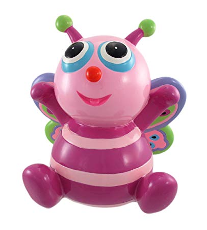Large Pink And Purple Big-Eyed Butterfly Money Bank