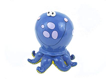 Blue Polka Dot Octopus Savings Money Bank Piggy