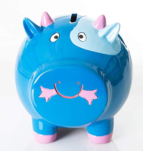 Blue Piggy Bank, Piggy Bank for Kids, Coin Bank - (Durable, Adorable)