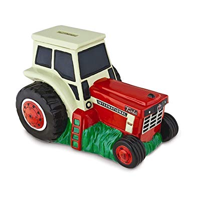 Jewelry Adviser Gifts Polyresin Red/White International Harvester Tractor Bank