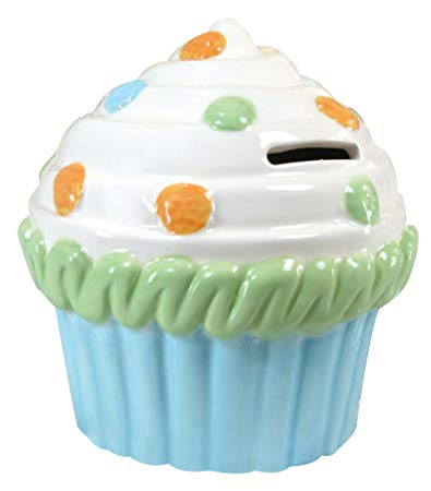 Stephan Baby Ceramic Cupcake Bank, Polka Dot Frosting (Discontinued by Manufacturer)