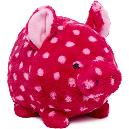 Jumbo Polka Dot Plush Piggy Bank